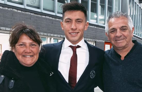 Silvina Cabrera with her husband Raul Martinez and son Lisandro Martinez.